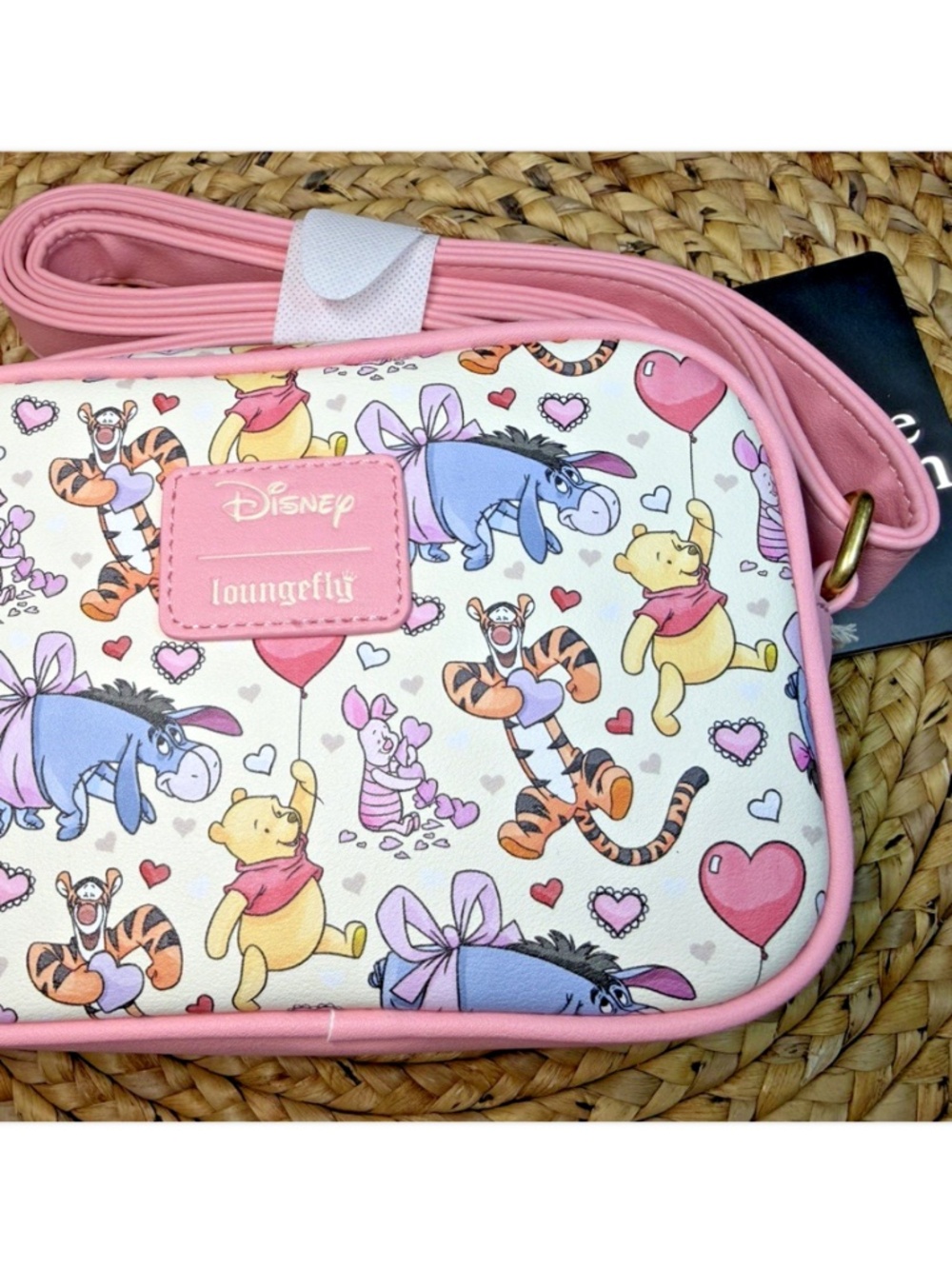 Loungefly Winnie the Pooh Hearts Camera Crossbody Bag Disney NWT
